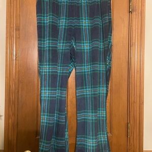 Sleep Chic Plaid Flannel Pajama Pants in Navy‎ and Green, Size XXL